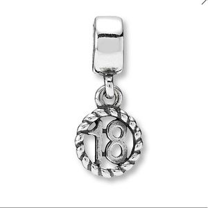 18 silver pandora charm